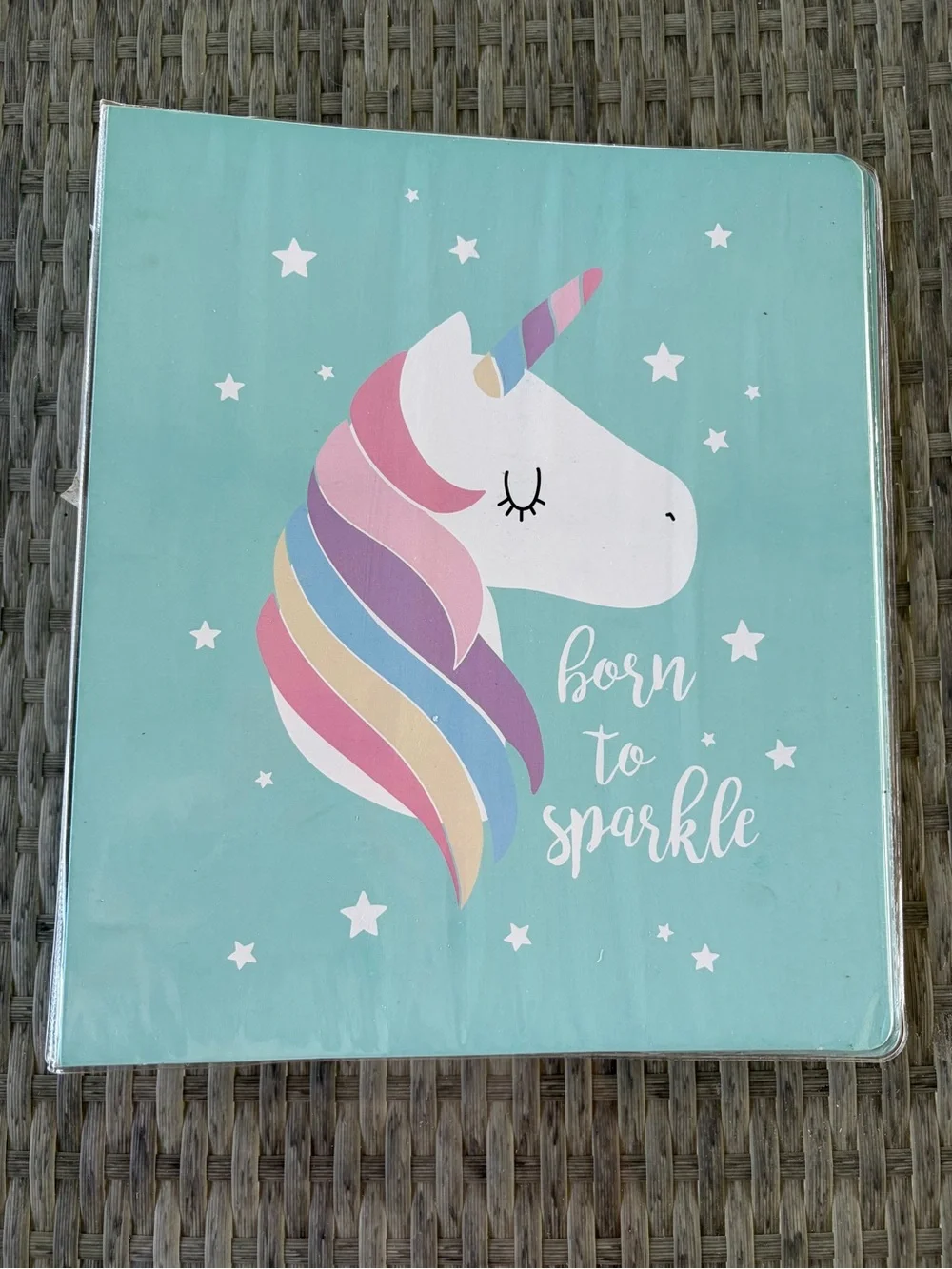 Unicorn & Think Happy Thoughts 3 Ring Binders Bundle Of FOUR NWT
